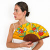 ABANICO DE SEDA FLOR DE AZAHAR_AMARILLO