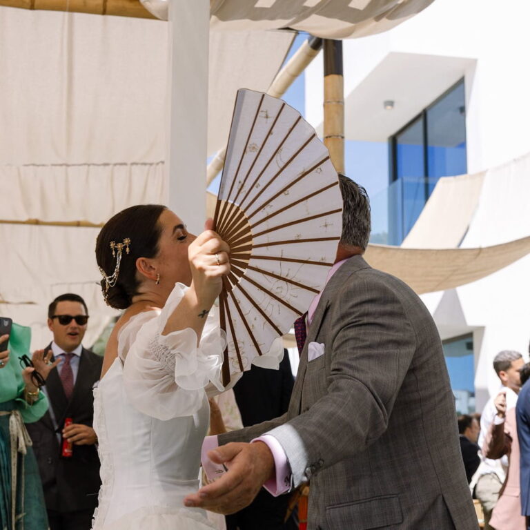 Bride fan with embroidered history