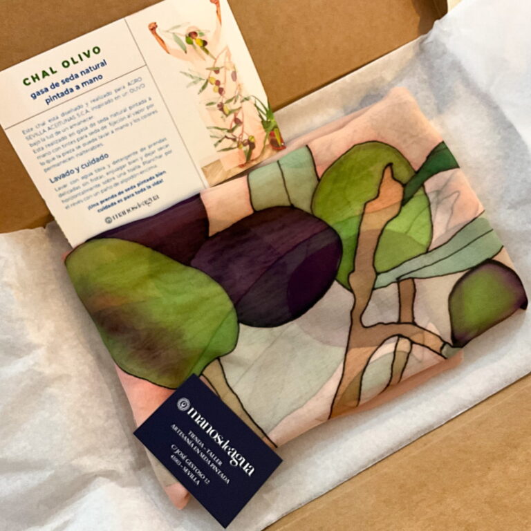 Olive tree shawl as a corporate gift